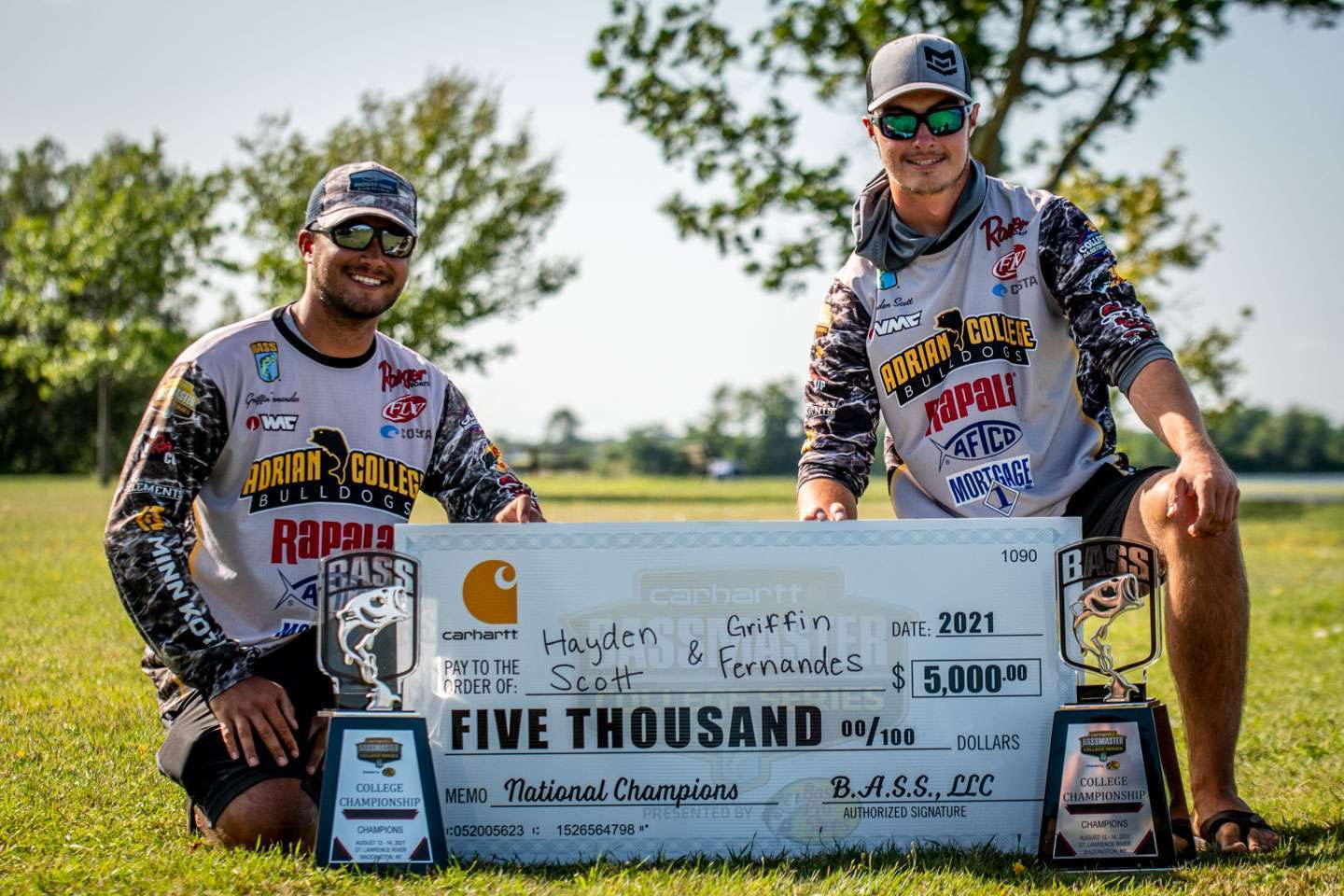 <b>Hayden Scott - Griffin Fernandes, Adrian College</b><br>  The talented duo of Hayden Scott and Griffin Fernandes of Adrian College are the reigning Bassmaster College Series National Champions. On top of their dramatic National Championship victory, the duo also notched two Top 15 finishes in the regular season, including a second place finish at Smith Lake. These anglers have the talent to become household names before too long. 