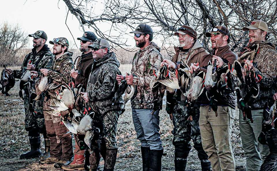 There was a handful of ducks for everyone. From left to right: David Mullins, Stetson Blaylock, Jim Ronquest, Bill Lowen, Lee Livesay, Steve Bowman, Caleb Sumrall and Patrick Walters.