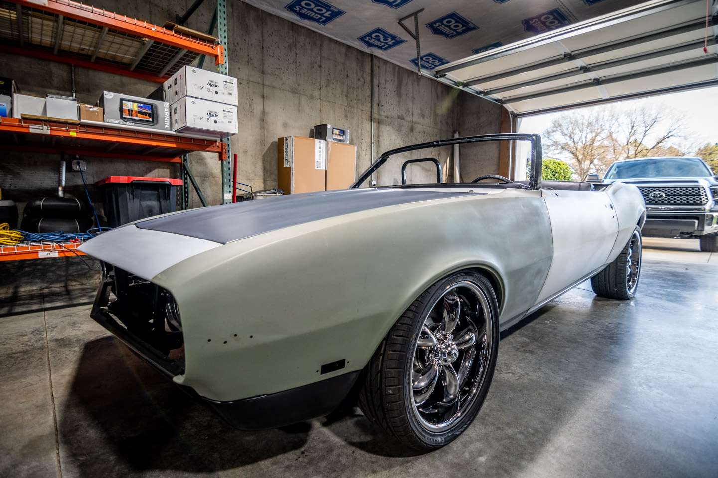 His more recent project is this 1969 Camaro convertible. The car remains in the early stages of restoration with body, engine and suspension work still ahead.