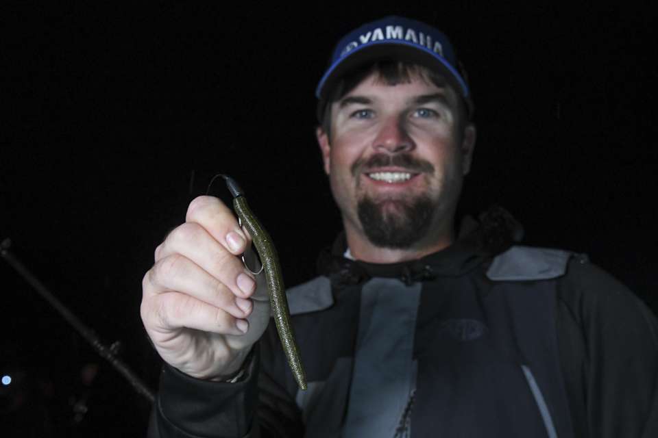 Cook also rigged the Trick Stick on a 4/0 Gamakatsu G Finesse Heavy Duty Worm Hook, with a 1/4-ounce tungsten weight. 
