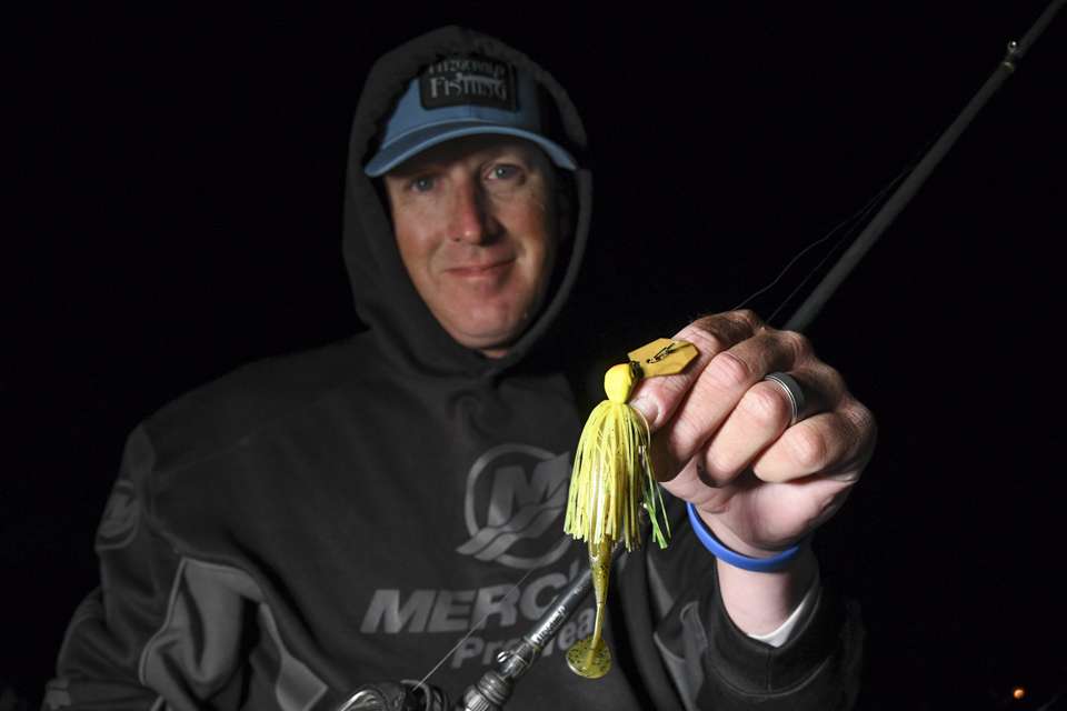 Schmitt also used a 1/2-ounce Z-Man ChatterBait, with a Missile Baits Shockwave. 