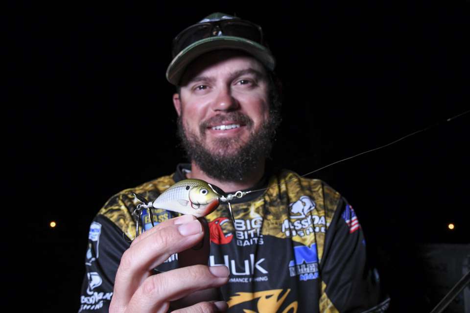 While moving through canals and searching for spawning bass, he used a Bagley Baits Pro Sunny B Twin Spin Balsa Propbait.  
