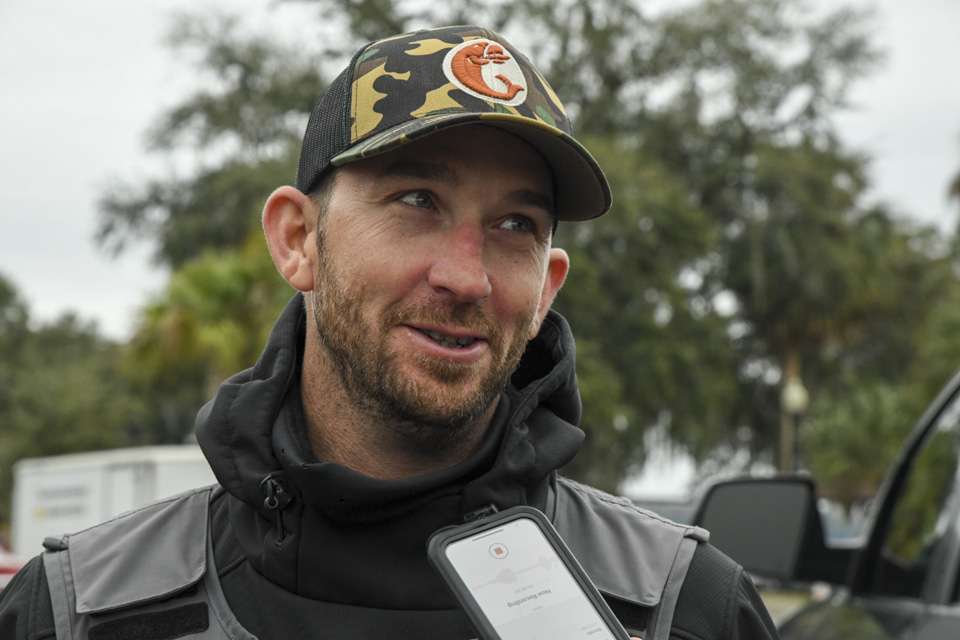 <b>Bryan New</b><br />
“It’s a lot tougher. Last year we had a lot of fish spawning. (Last year during the) last day of practice, they were pulling up and then throughout the tournament more pulled up. I don’t think that’s going on right now. I don’t think it’s going to go on.<br />
” class=”wp-image-569769″ width=”960″ height=”640″/><figcaption><b>Bryan New</b><br />
“It’s a lot tougher. Last year we had a lot of fish spawning. (Last year during the) last day of practice, they were pulling up and then throughout the tournament more pulled up. I don’t think that’s going on right now. I don’t think it’s going to go on.<br />
</figcaption></figure>
<figure class=