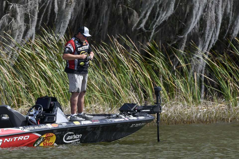 The tactic allowed him to build a 15-pound limit, including this bass.
