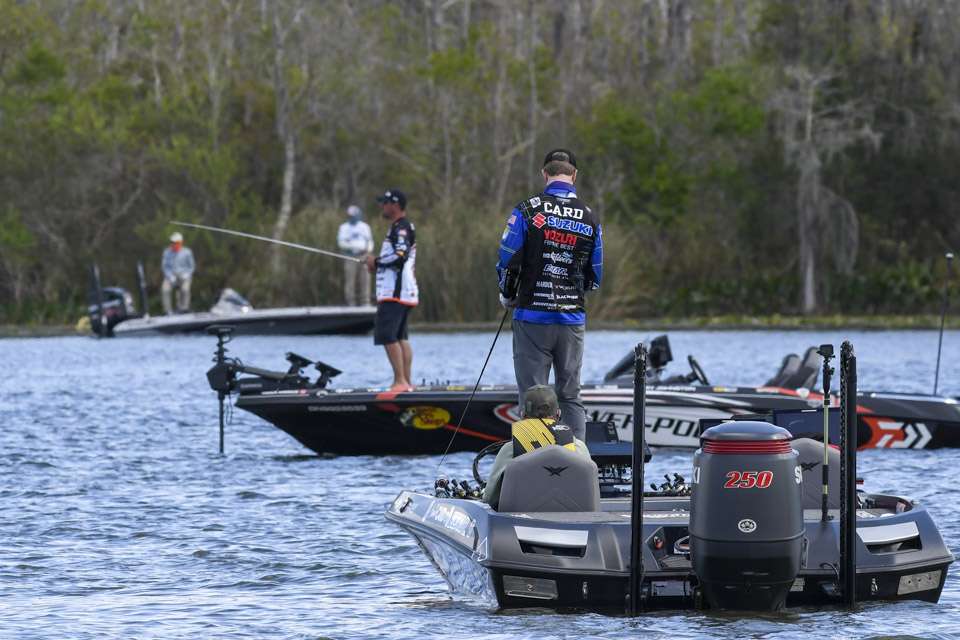 Card was less than 100 yards from Cory Johnston, who also was swimming a bait offshore.