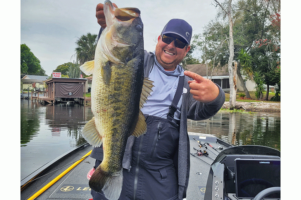 The two biggest fish of the event were landed on Day 3, when John Cox spent more than three hours sight fishing for this behemoth. It was entered on BassTrakk as a 9-pounder, but surprisingly ended up much larger at 11 pounds even.