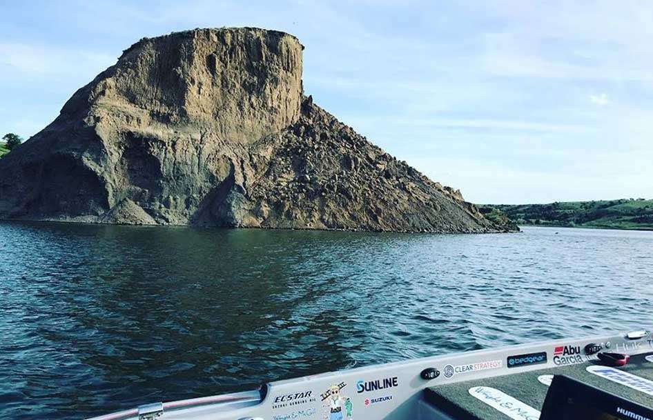 Beautiful sights and remote land greet bass anglers in South Dakota.