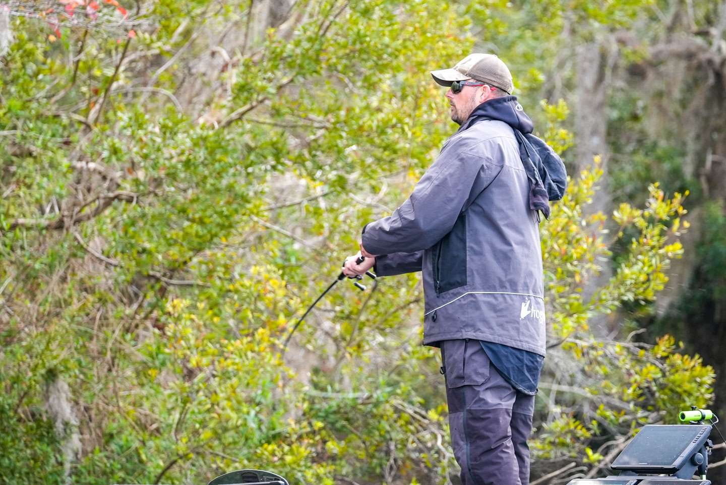 Dunns Creek is all about the current. With that said, Mullins is targeting anything that breaks the current such as trees, lay downs, undercut banks and lily pads. 