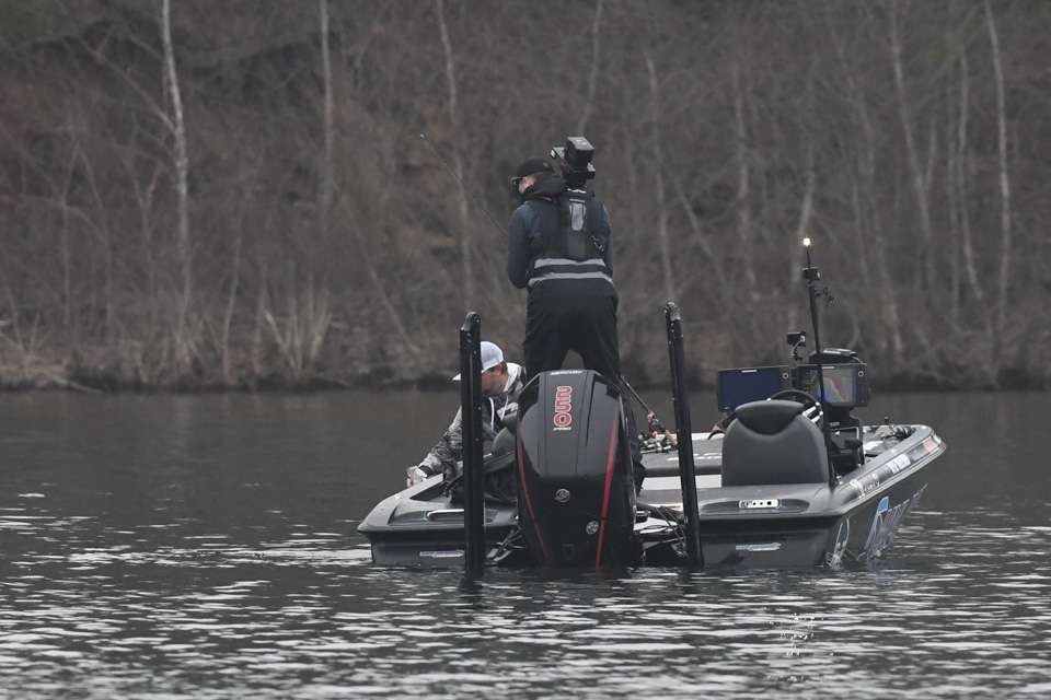 But he quickly was pulling in his first keeper bass.