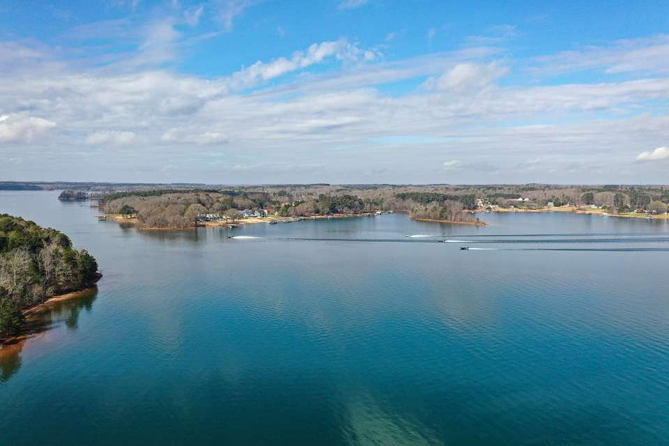 Passing by on the opposite shoreline was Jason Christie and his spectator gallery.