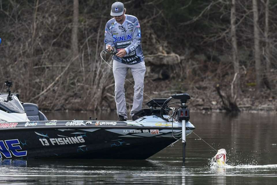 “It’s a giant,” Welcher said when he pulled the bass closer.