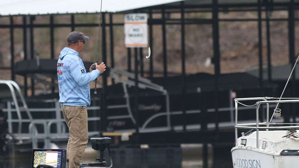 Follow Steve Kennedy on Day 2 of the Academy Sports + Outdoors Bassmaster Classic presented by Huk as he works his dock pattern.