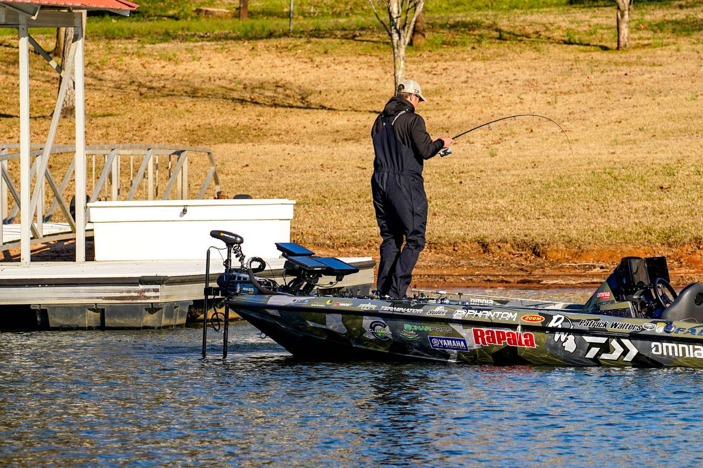 Roughly three docks in, Walters hooks up with a solid fish. 
