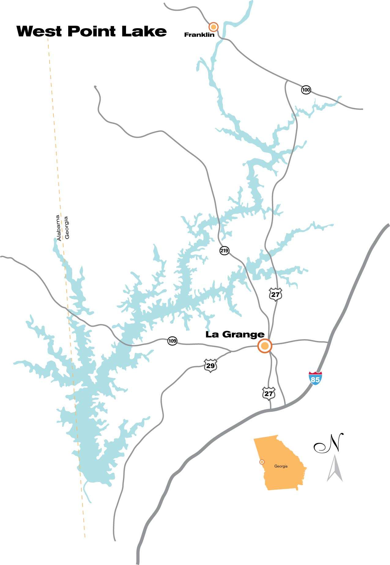 Topo Map Of West Point Lake