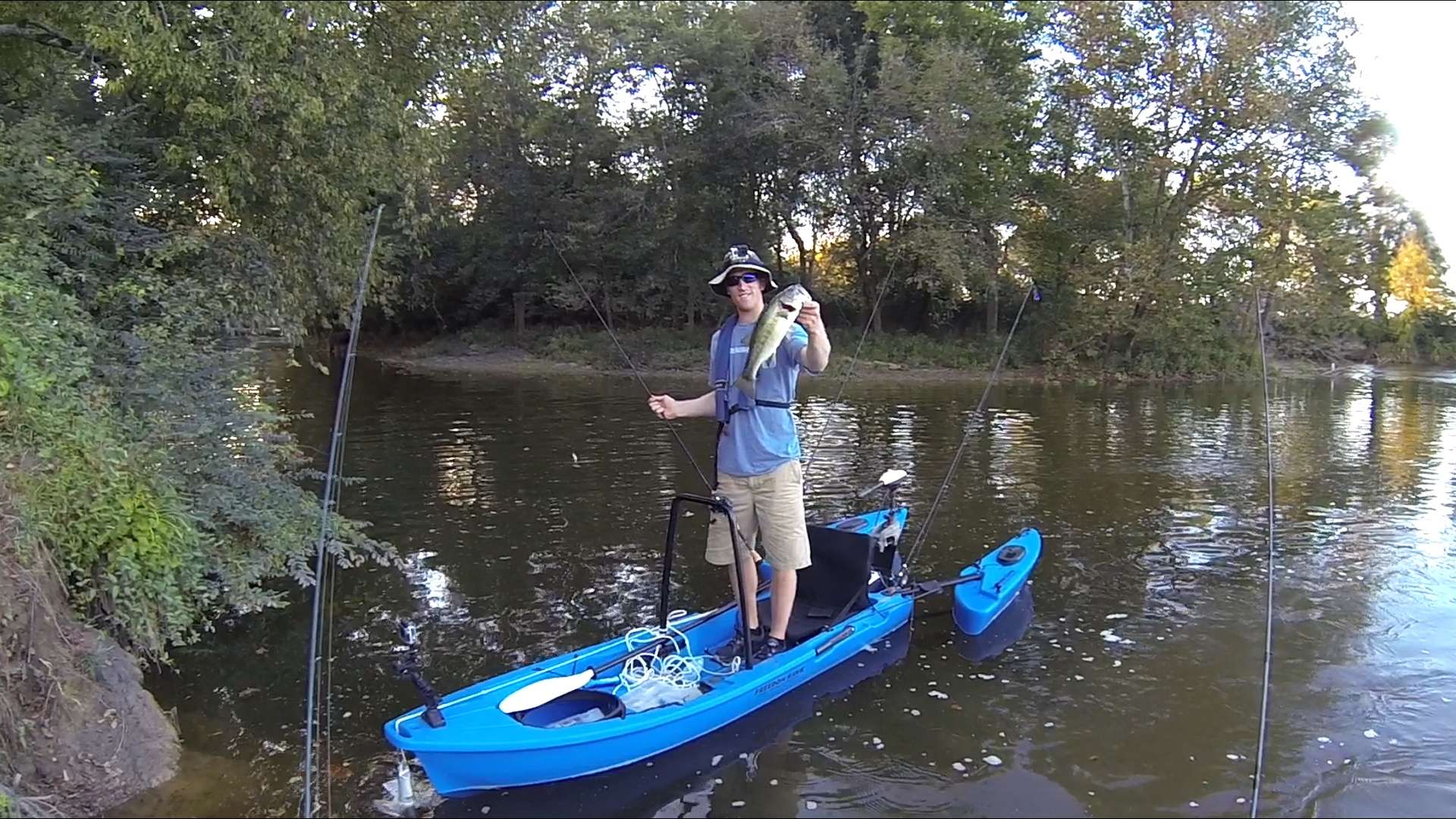 Shallow water, light tackle trolling from a kayak