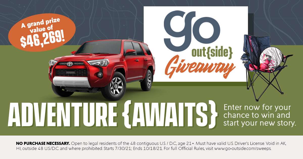 Go Out{side} Giveaway prizes include new Toyota 4Runner Bassmaster