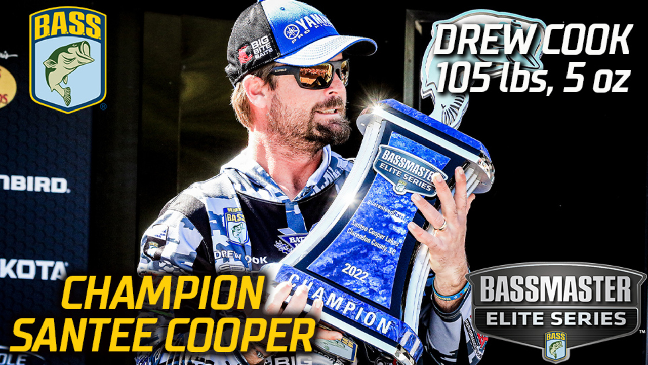 Drew Cook wins 2022 Bassmaster Elite at Santee Cooper Lakes with 105