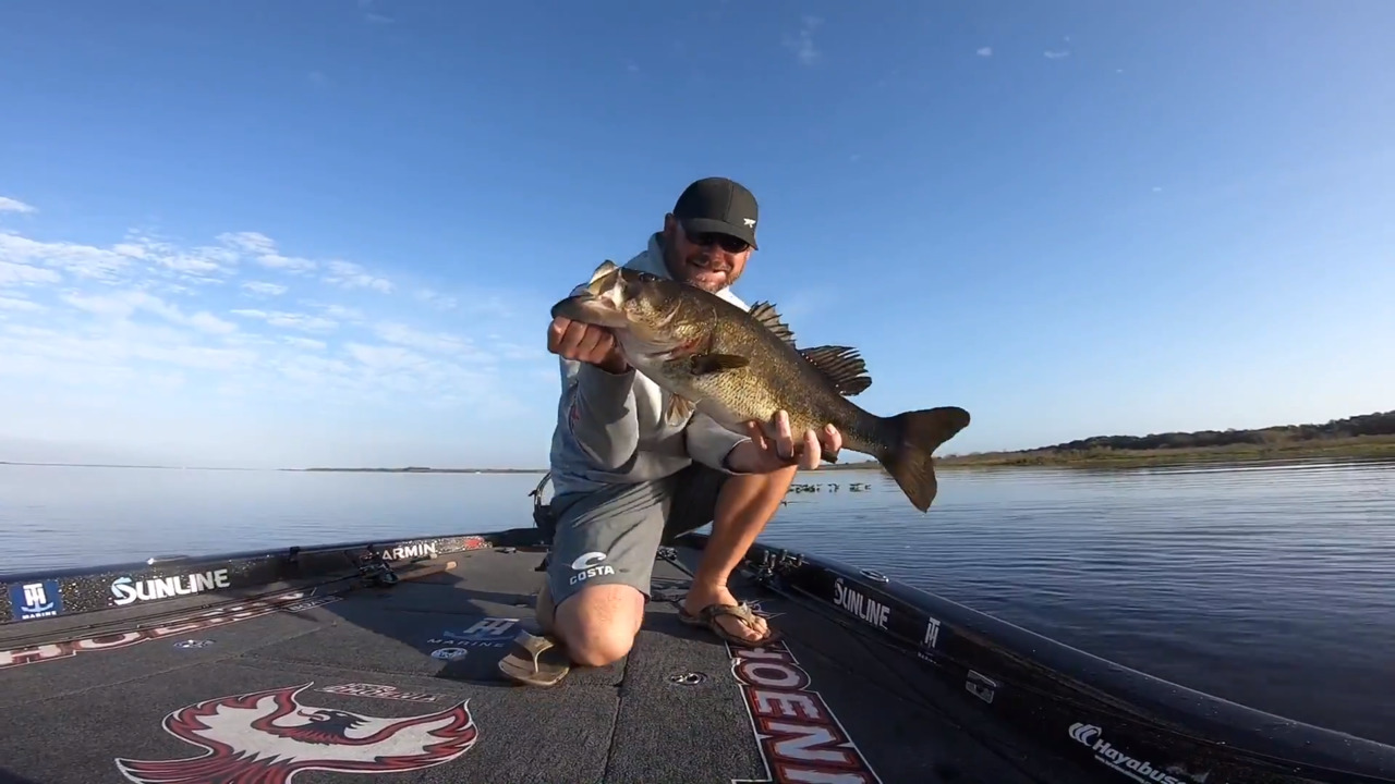Opens Day 1 Bradley Hallman catches an 8pounder Bassmaster