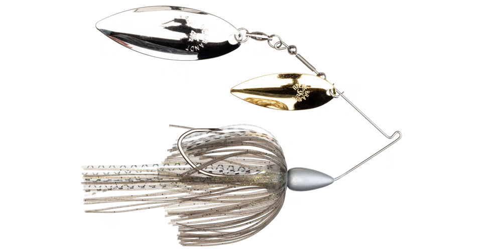 Bass Pro Shops XPS All-American Double-Willow Spinnerbait - White-Nickel - 3/8 oz.