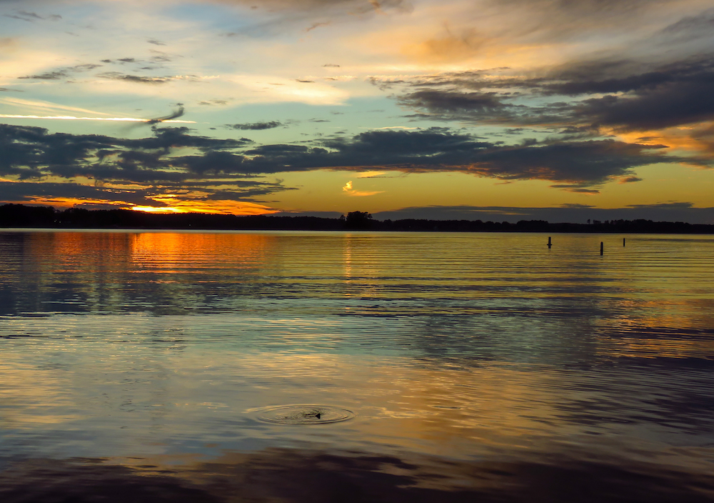 What beautiful call sunset on Little Bass Lake.